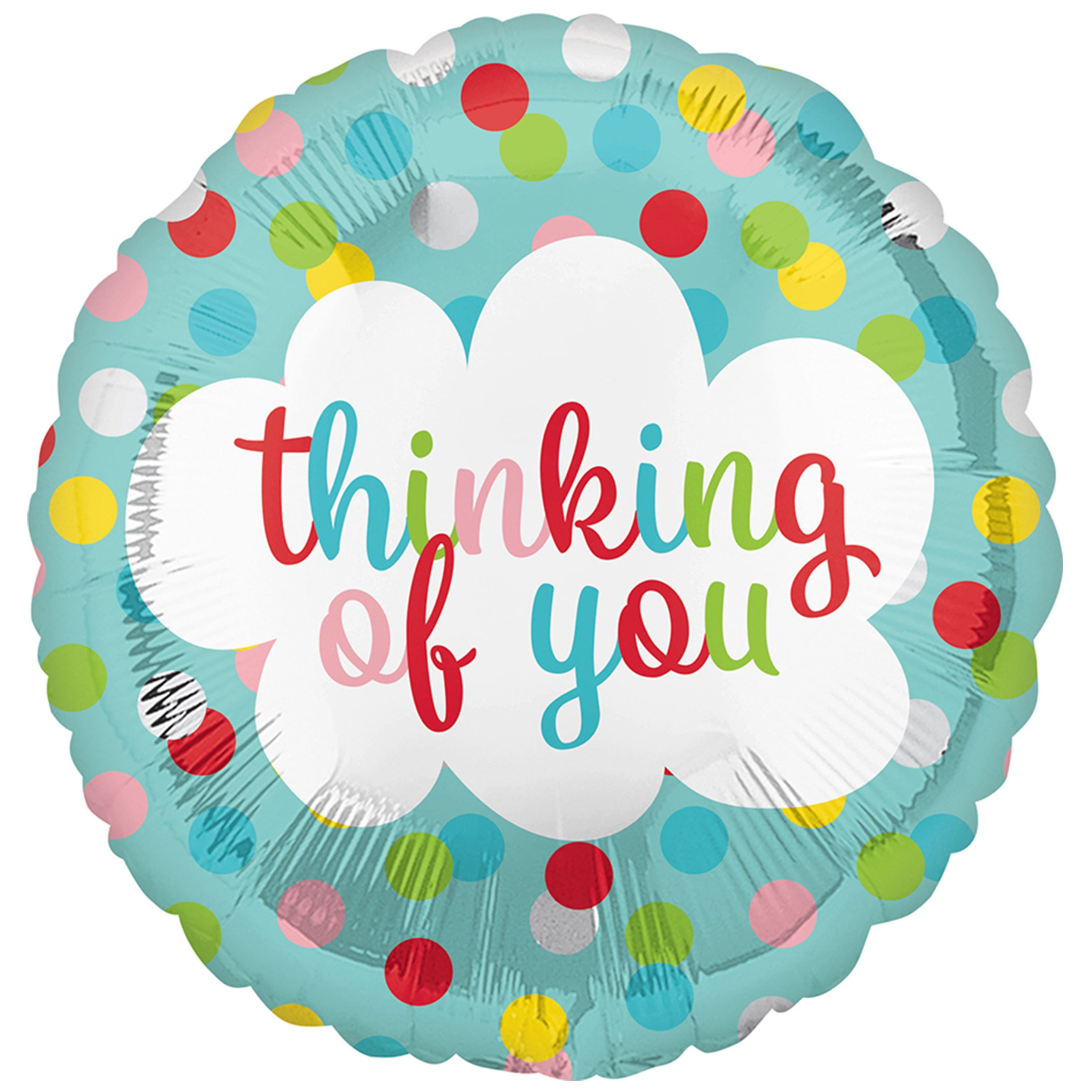 17" Thinking of You Dots Foil Balloon