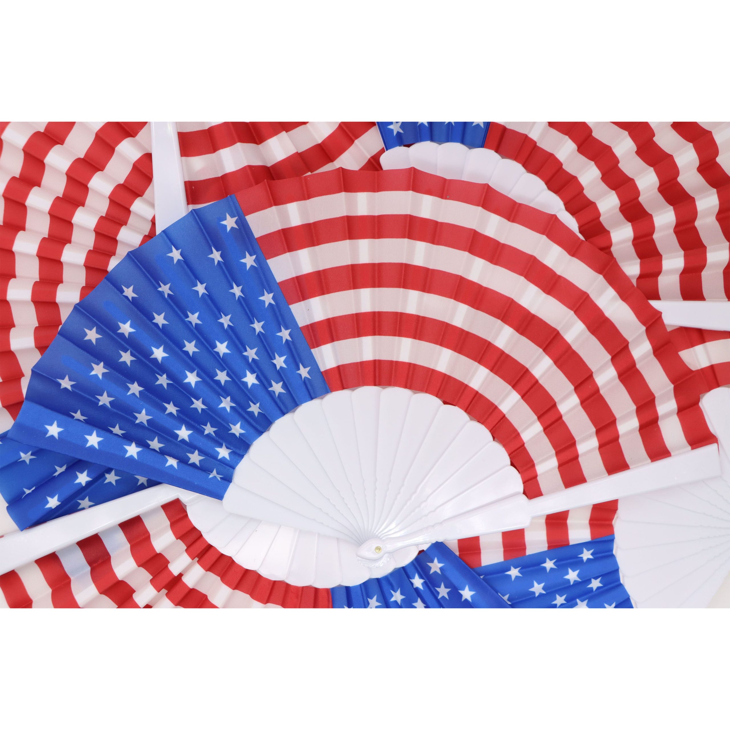 Red, White & Blue USA Flag Fans, 6ct. by Celebrate It® - Image 3