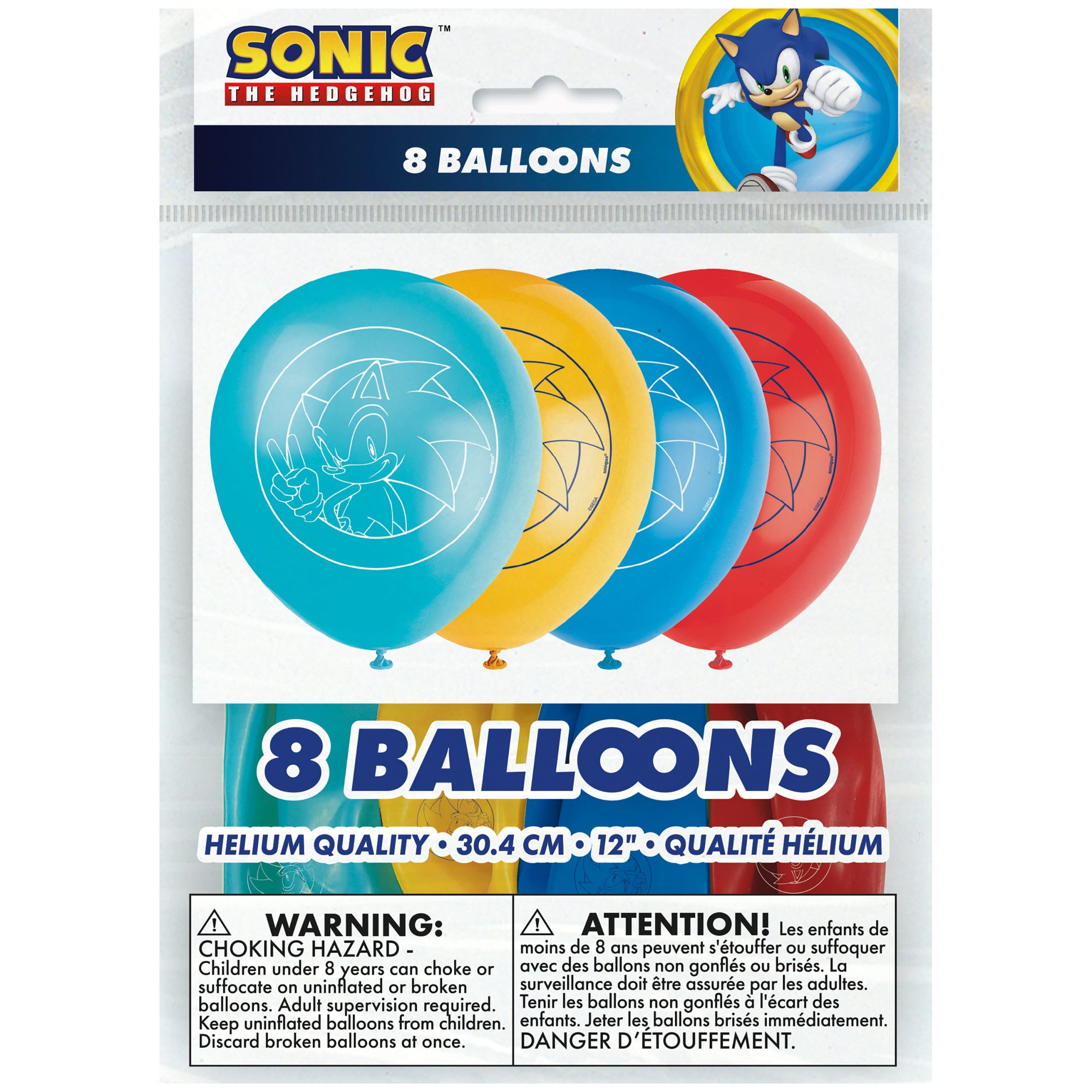 12" Sonic the Hedgehog™ Latex Balloons, 8ct. - Image 2