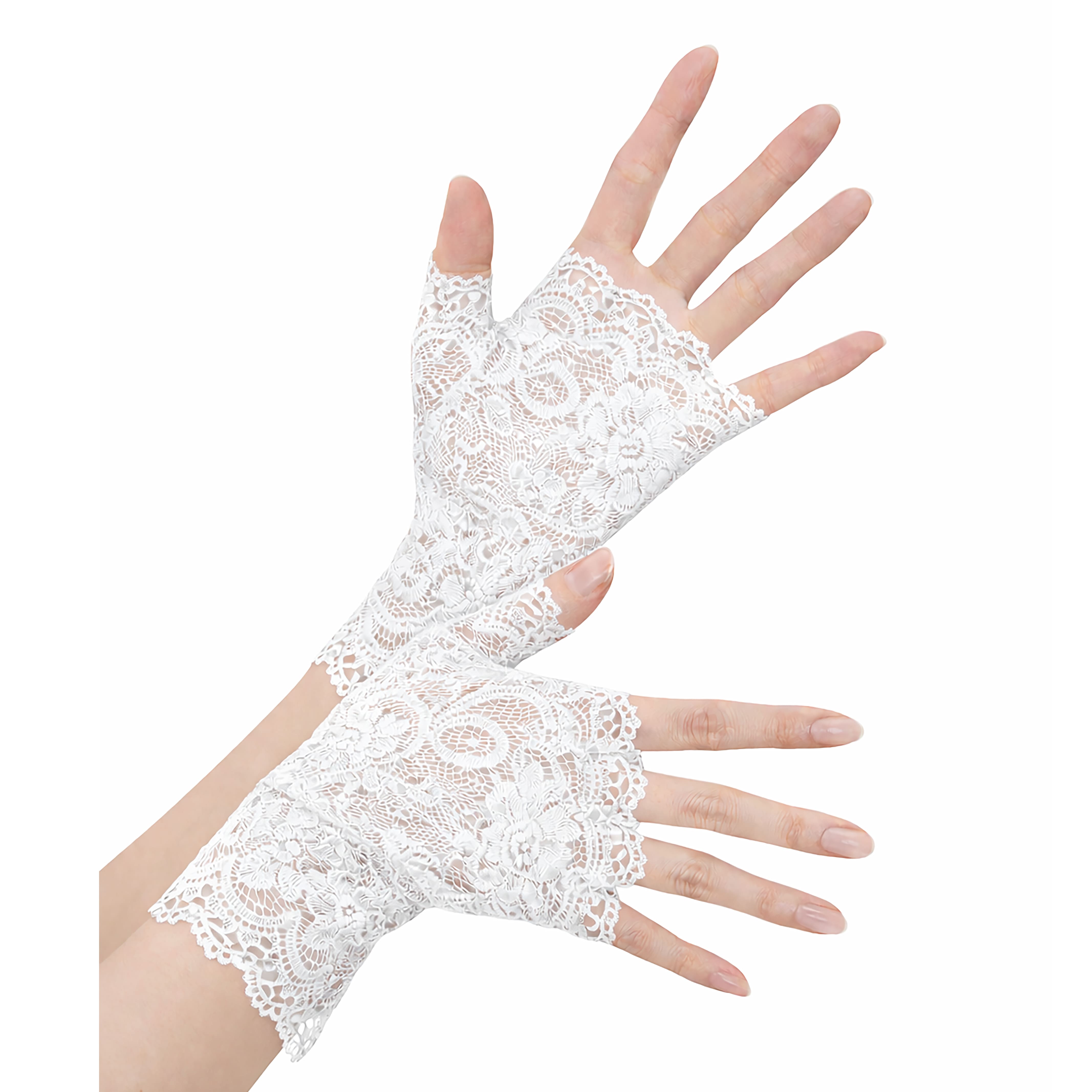 Adult Lace Fingerless Costume Gloves